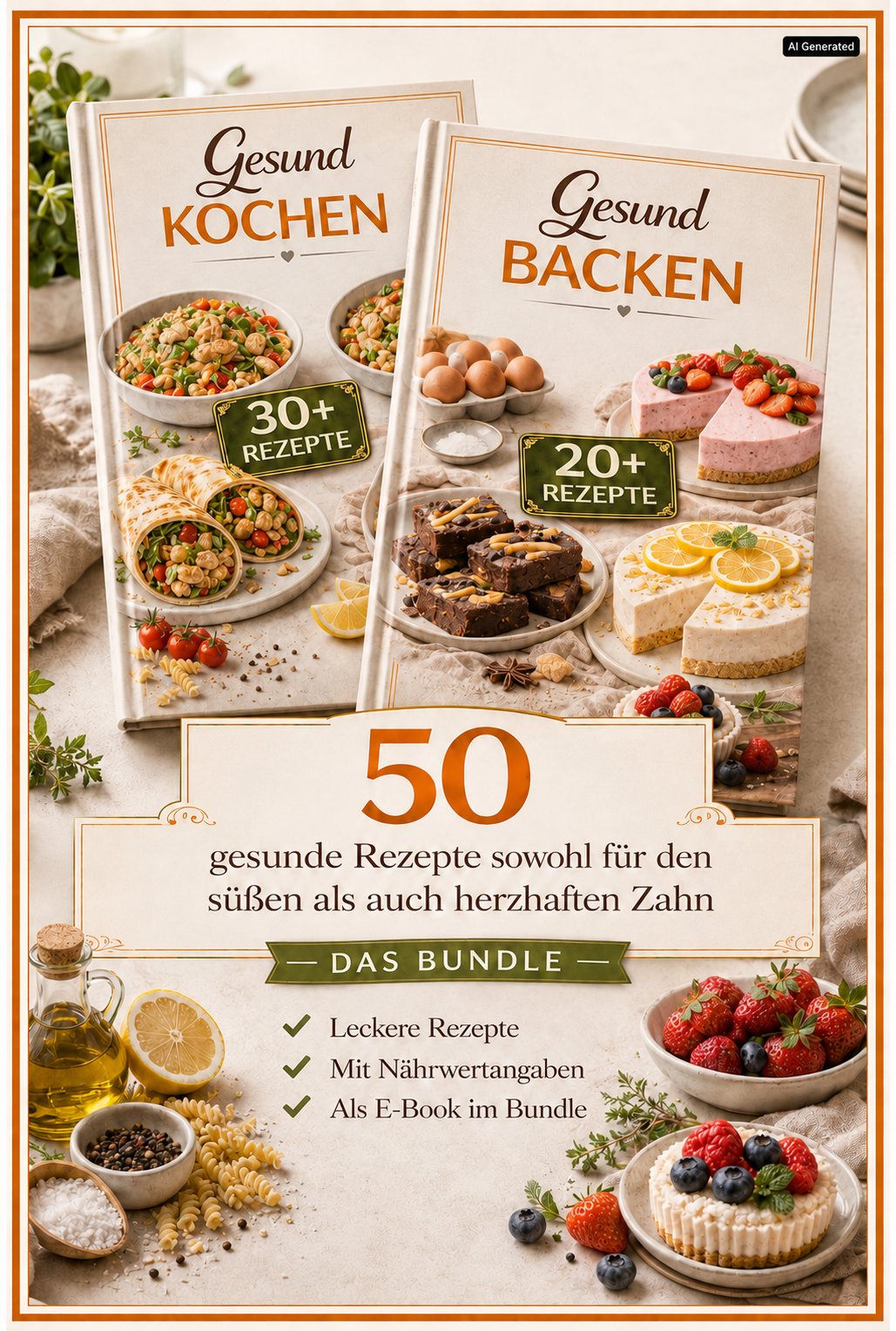 Bundle 2 -in-1  Kochbuch + Backbuch